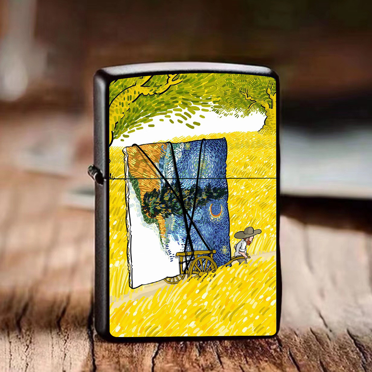 麦の波の中を通り抜ける