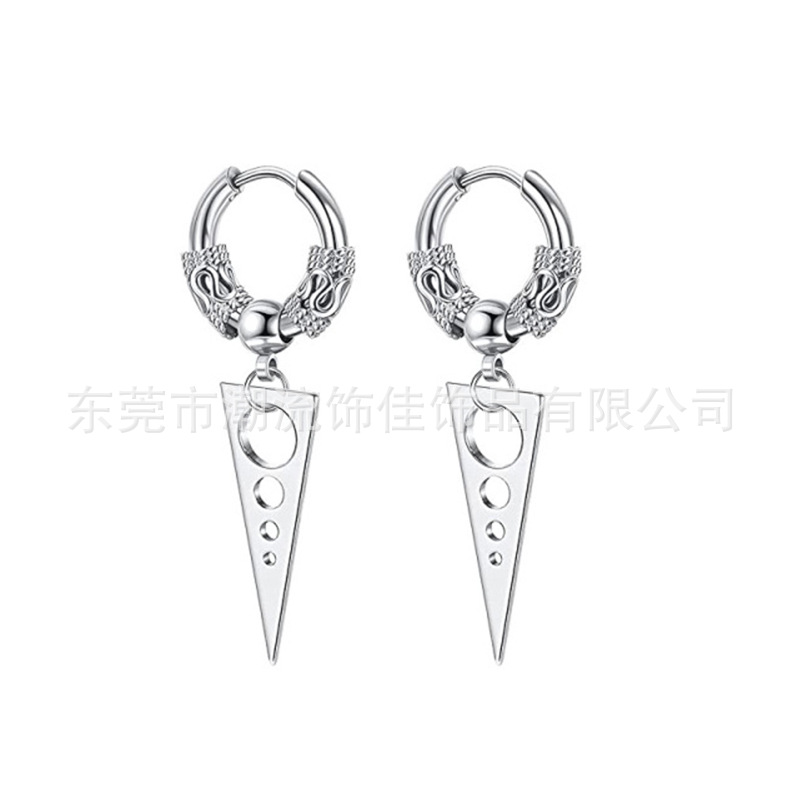 イヤリングスチール色の三角