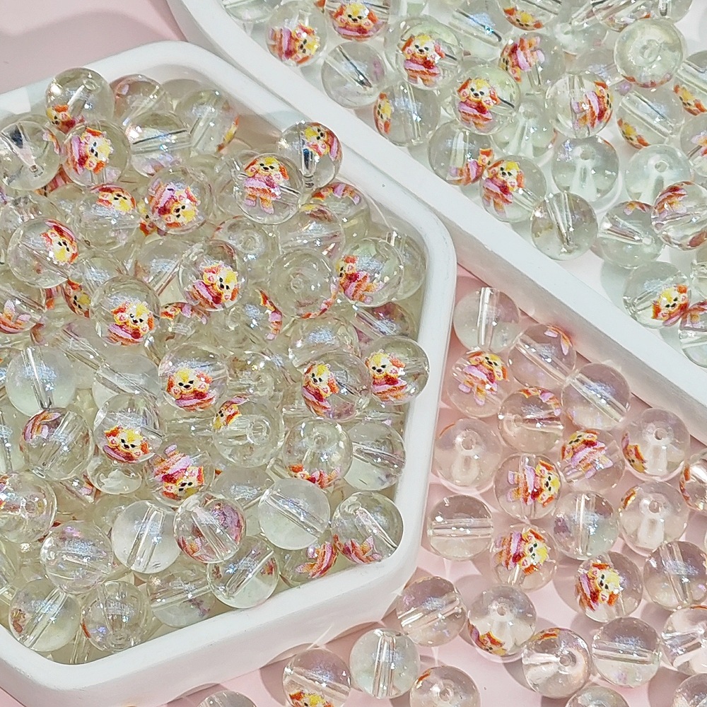 K66#Keqi'an [10MM プリント漫画ビーズ]