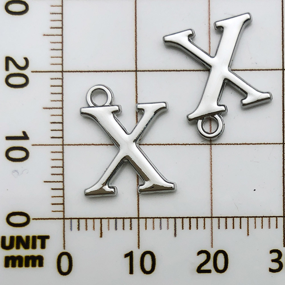 1 ホワイト K ラックメッキ文字 X-13x16mm-0.9g