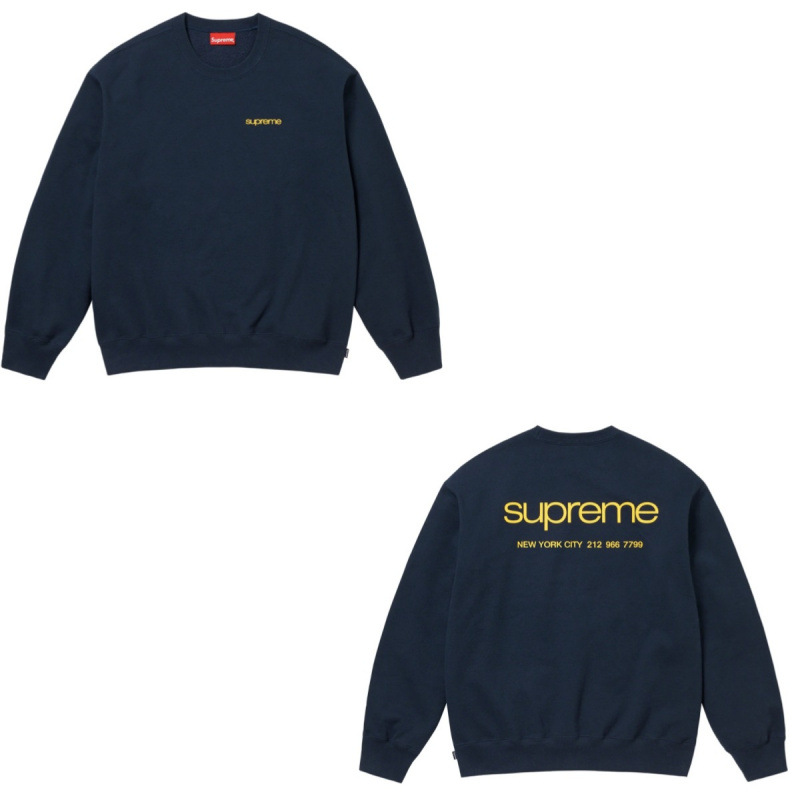 E557SUPREME NYC クルーネック サファイアブルー