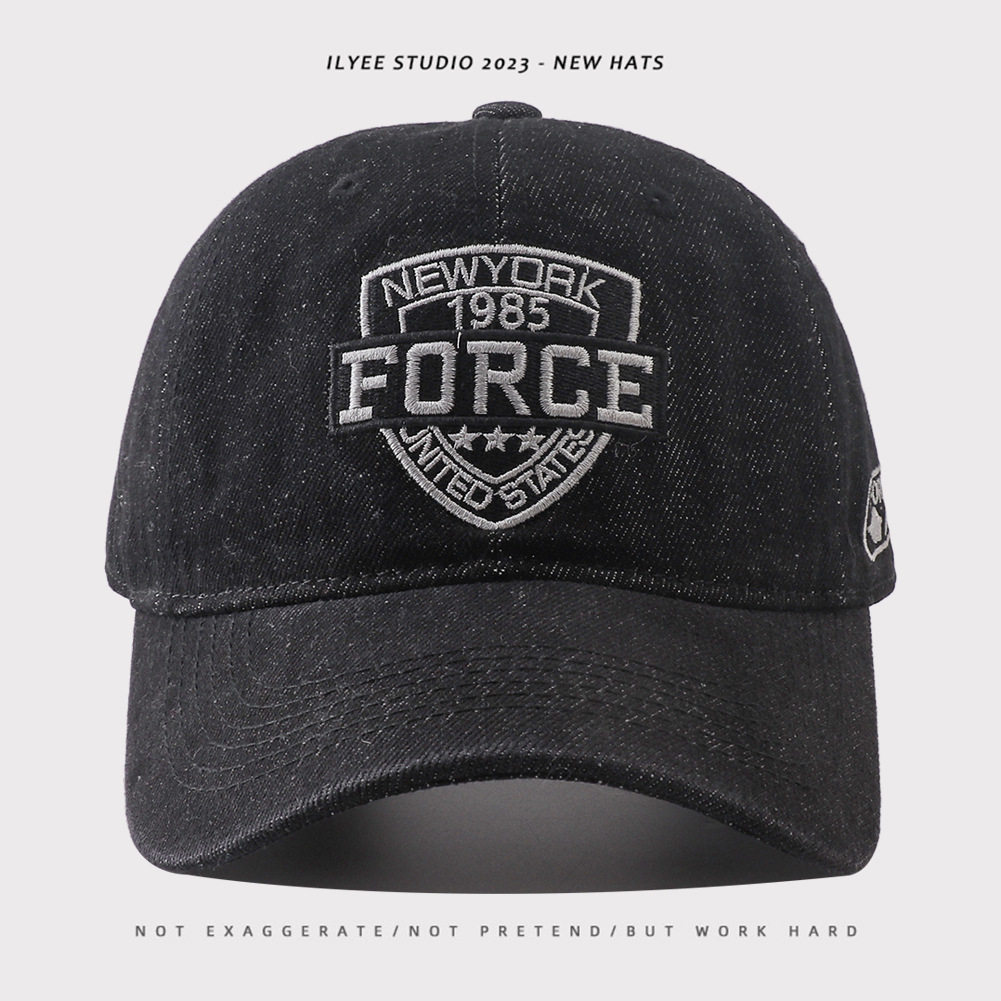 FORCE デニムベースボールキャップ ブラック