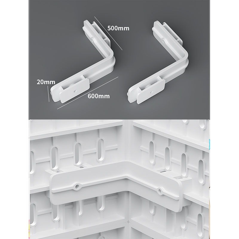 【連結ピース】外隅 ホワイト 2個