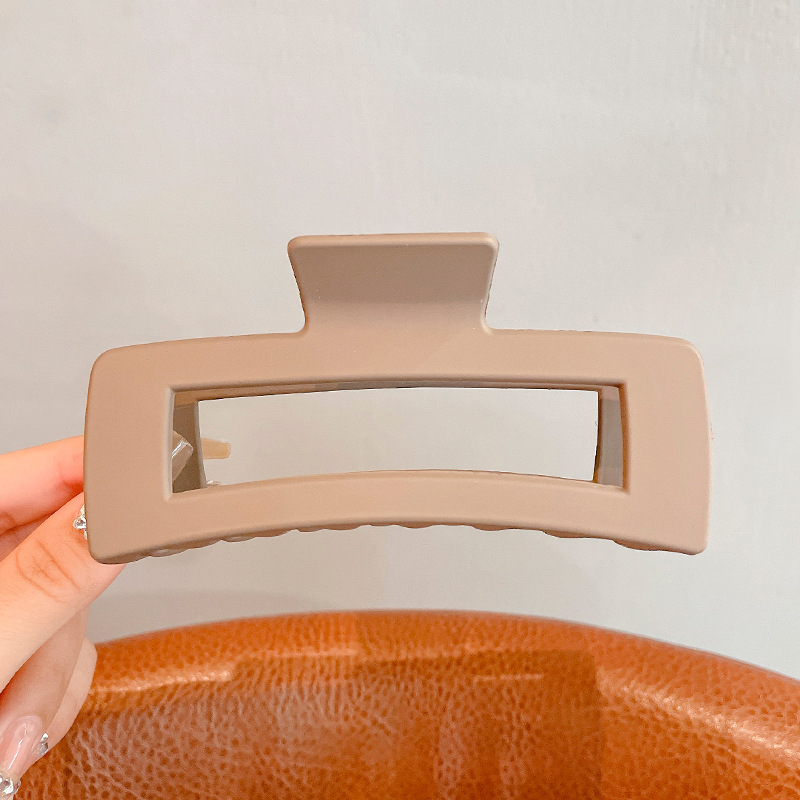 52 # 特大カレー色の四角いクリップ約13cm