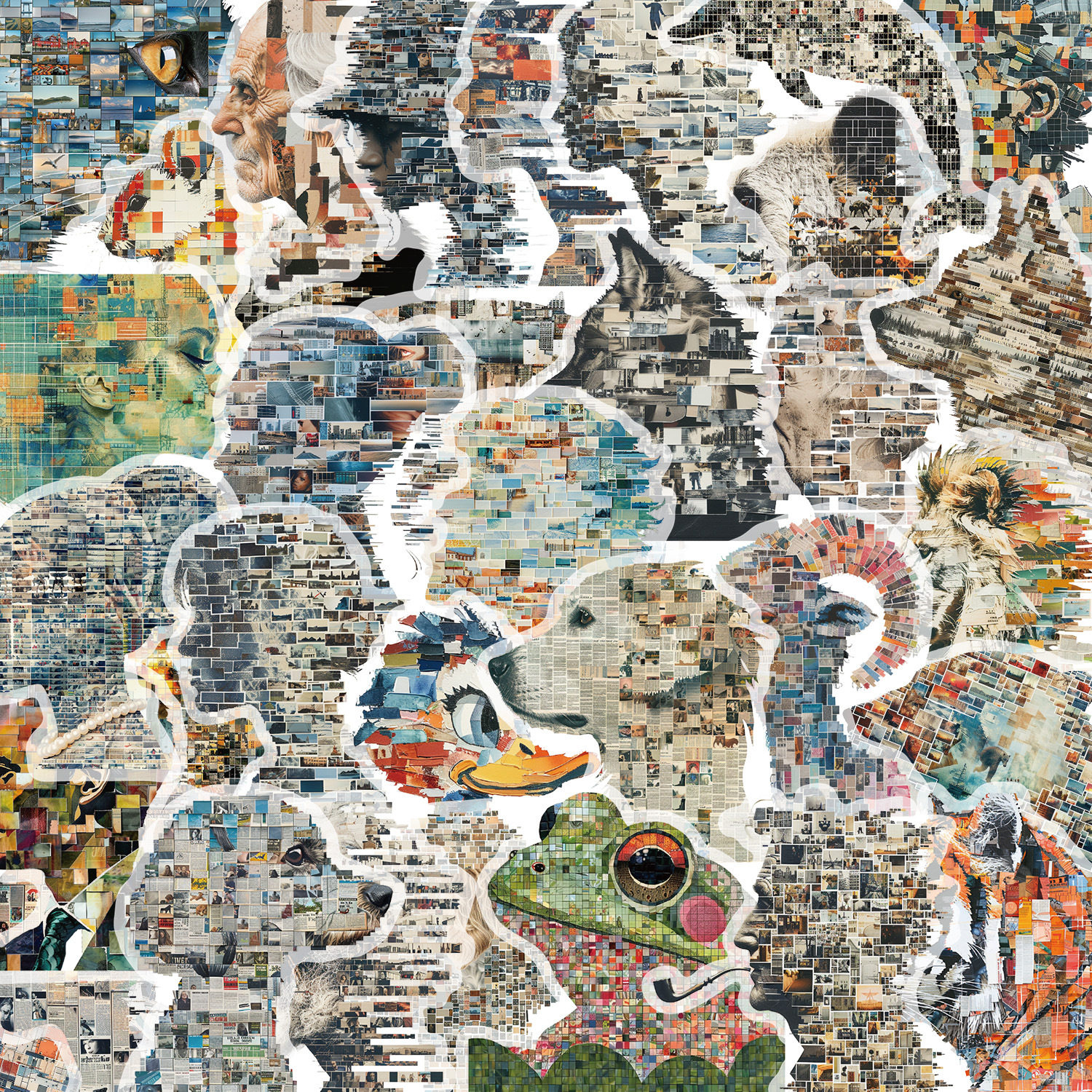 50枚の写真コラージュポートレートSLP013