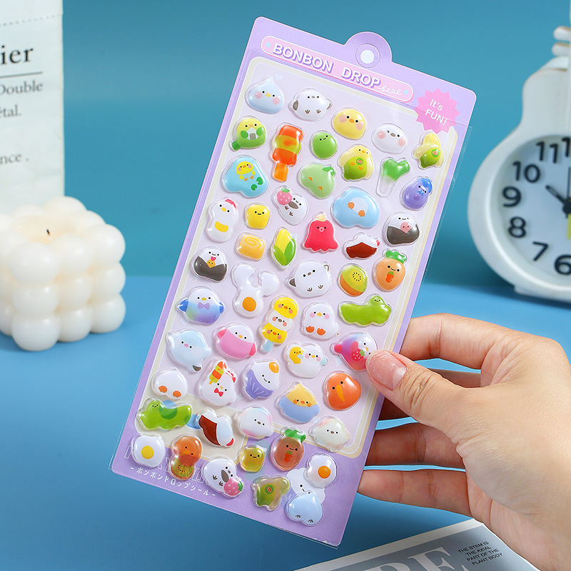 3Dエンボスステッカー【ソフトキュートチキン】/パック