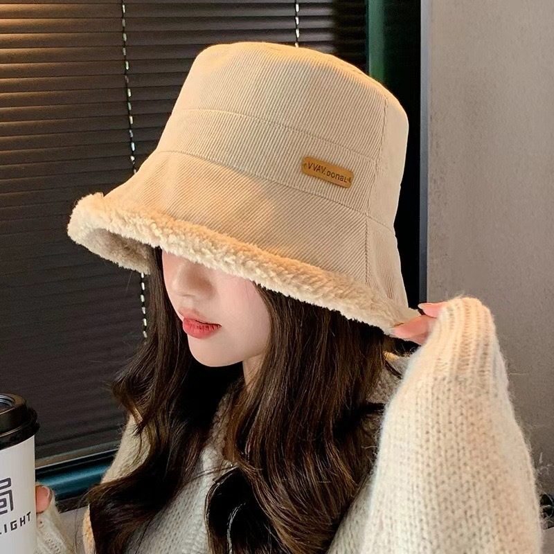 シェルパ リバーシブル バケット ハット - カーキ