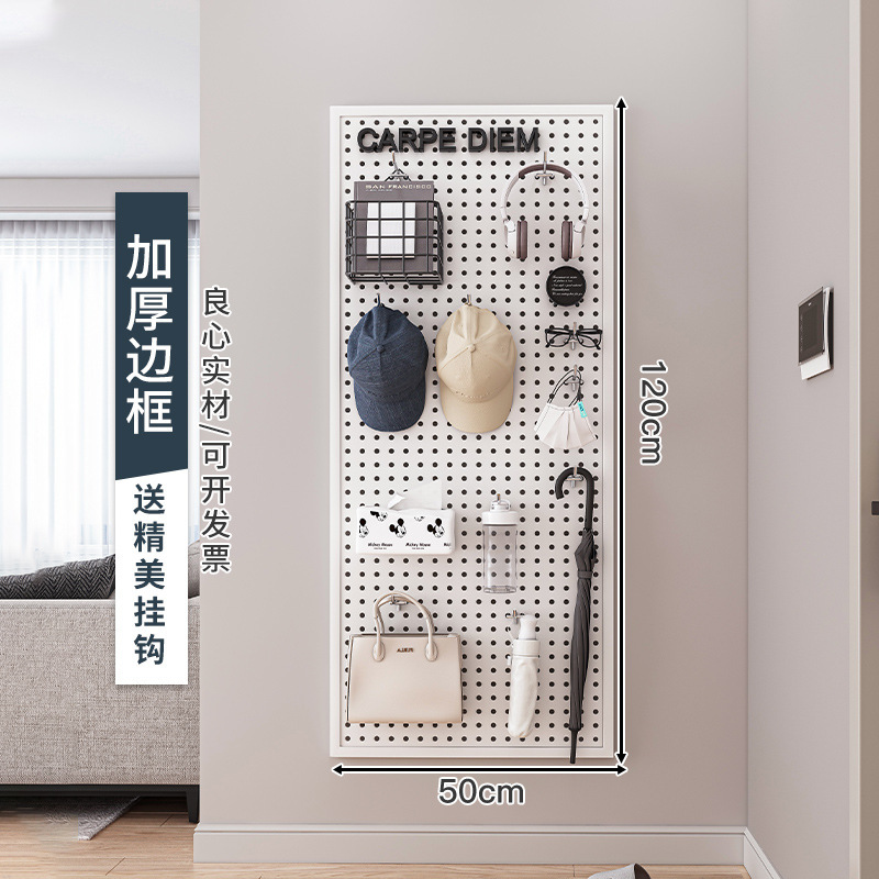 120×50cm-ホワイト フック10個付き