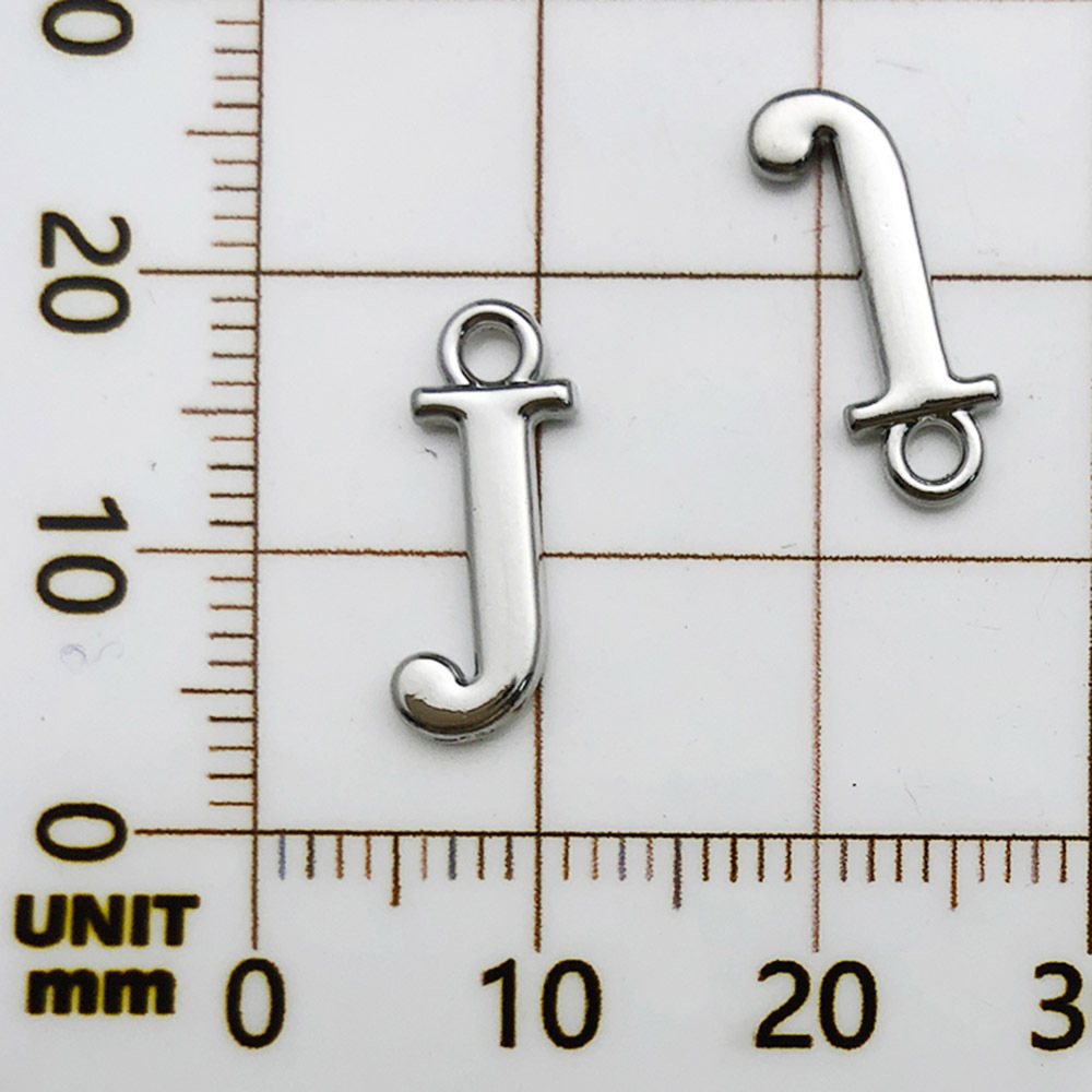 1 ホワイト K ラックメッキ文字 J-7x16mm-0.5g