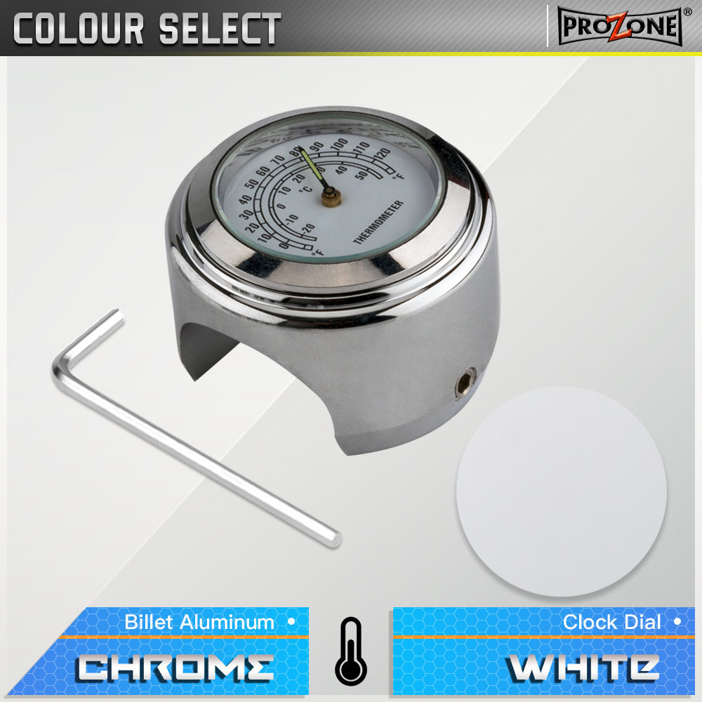 温度計 | クロムメッキシルバー殻 | ホワイトパネル