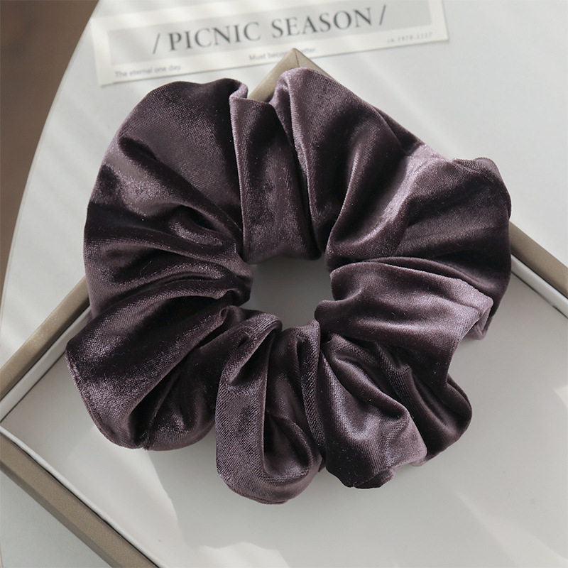 高級感のあるベルベットの腸輪-紫カレー