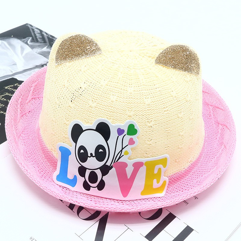 LOVEパンダ ベビーハット ピンク