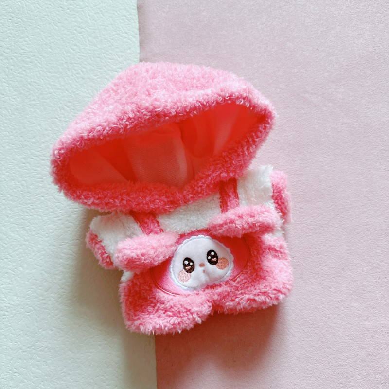 深いピンクの刺繍キツネの連体服