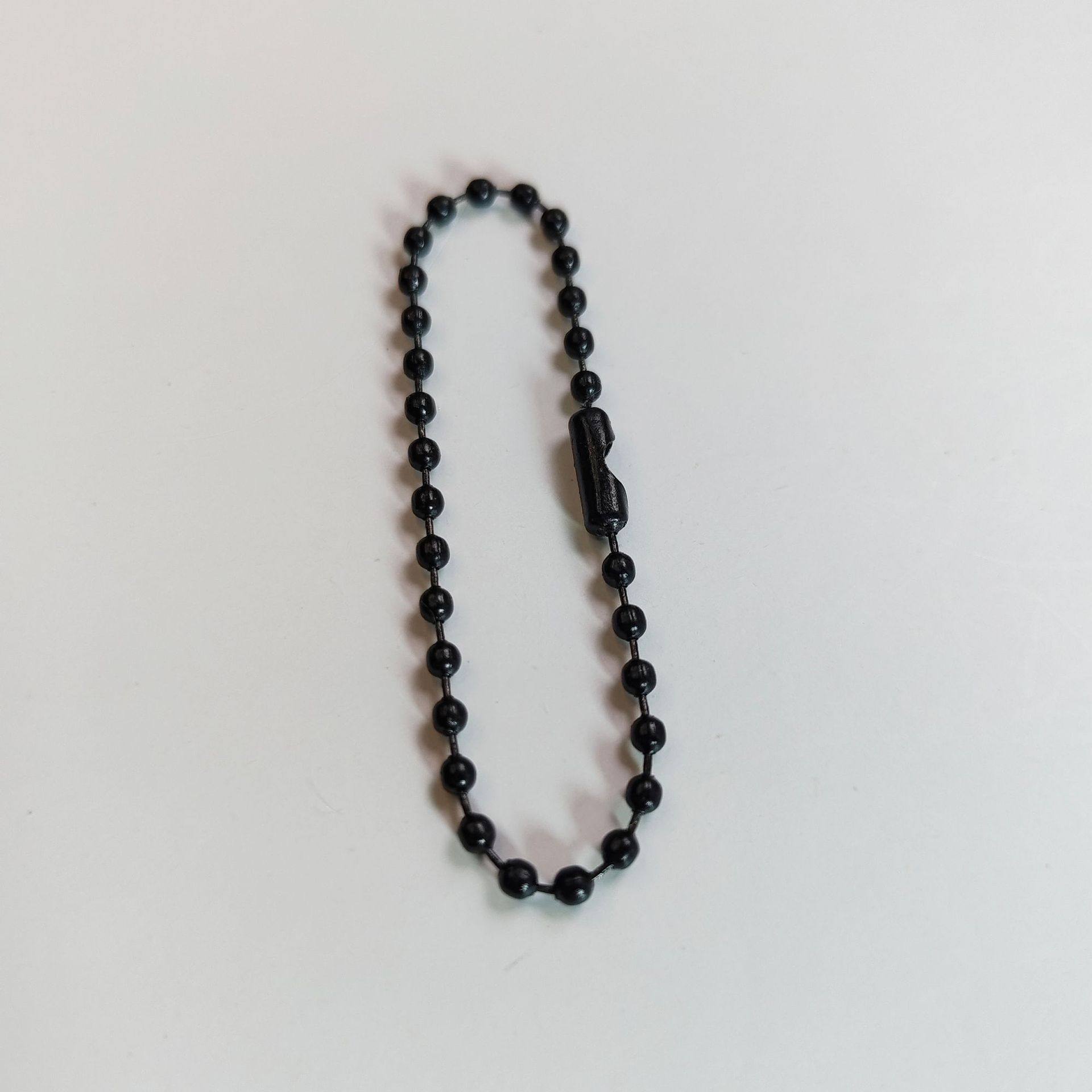 ブラックウェーブビーズチェーン(12cm)