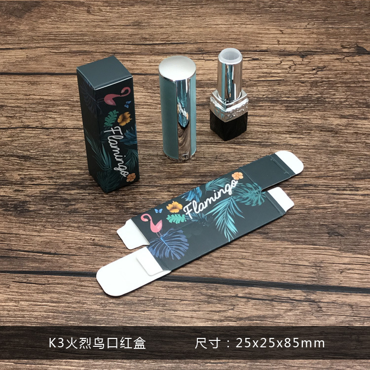 K3 フラミンゴ リップスティック ボックス* サイズ 25mm*25mm*85mm (50 個入り)