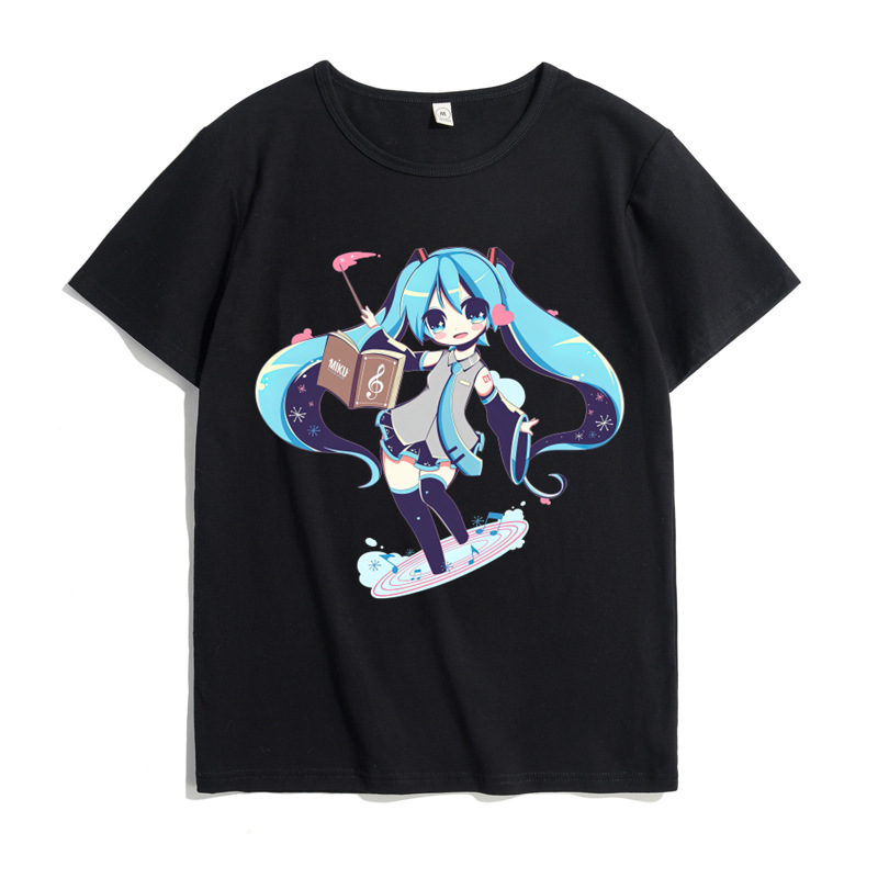 初音 = ブラックtシャツ3