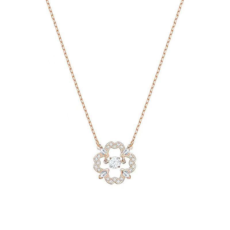 鼓動するハートの花のネックレス