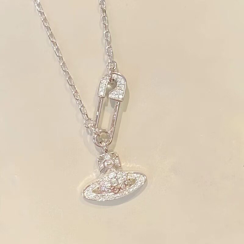 ピンネックレス - ホワイトゴールド