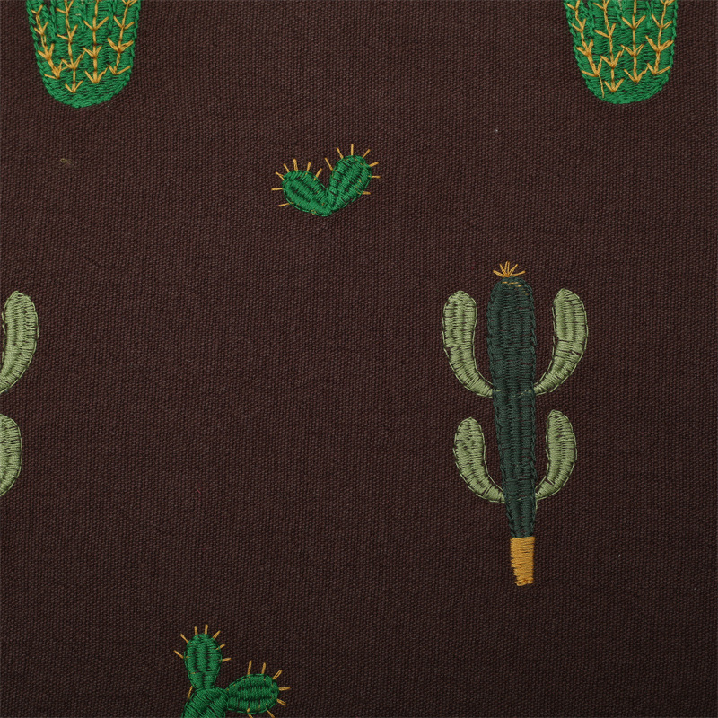 E15001-C コーヒー色（幅125cm、綿70％、麻30％）