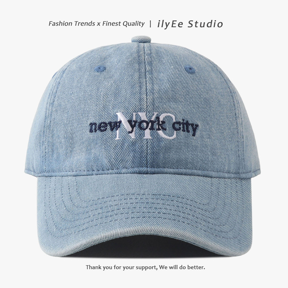 NYC デニム ベースボール キャップ ミディアム ブルー