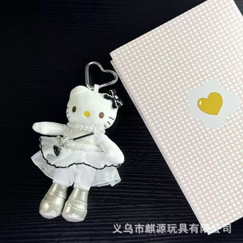 白いガーゼスカート【ハートキーホルダー風】