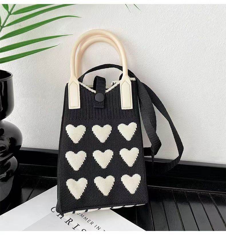 ラブ携帯電話バッグ ブラック