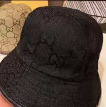 G プリント バケット ハット ブラック