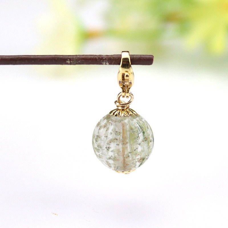 透明発光エッセンシャルオイルビーズペンダント（ロブスタークラスプスタイル）