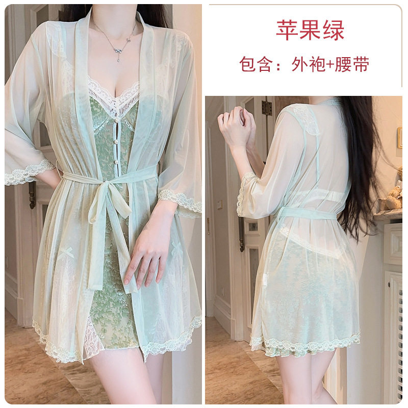 3952 アップルグリーン（ローブ＋ベルト）