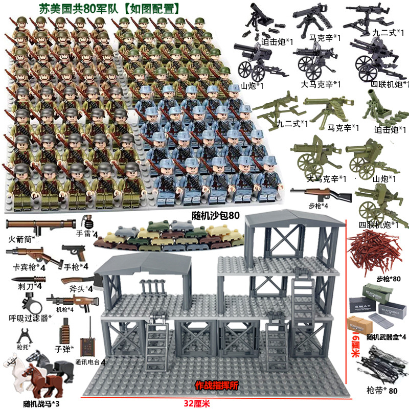 写真と構成に示すように、米国の合計 80 軍 + 戦闘指揮所