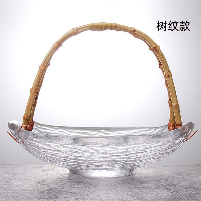 竹のバスケットの木の紋様の金
