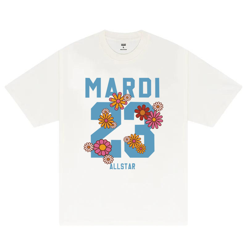 23 複数の花-水色-白