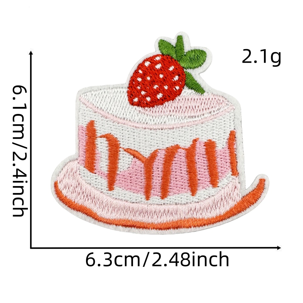 ケーキチェリー布ステッカー9 #