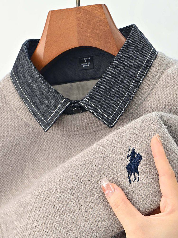 キャメル(デニム衿、ポニー刺繍)