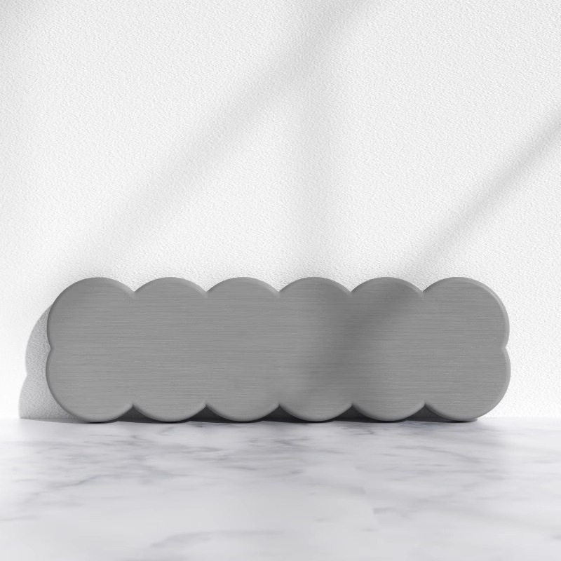 長い雲 - ミディアムグレー (7*22*0.9cm)