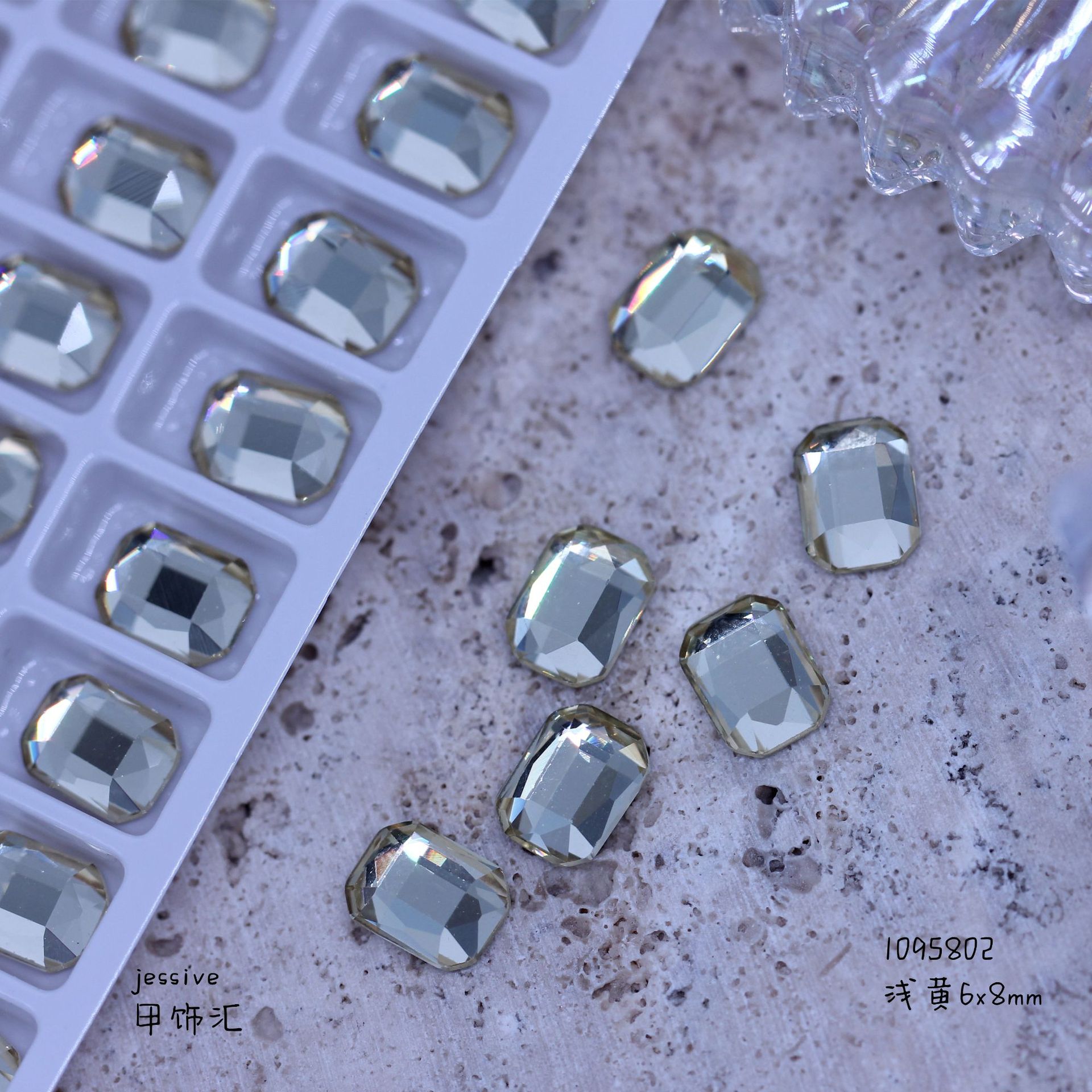 1095802浅黄6x8mm (k 9)
