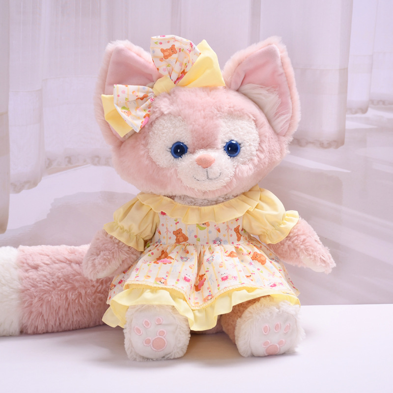 クマの黄色のスカートスーツ (ベビー服のみの販売、人形は含まれません)