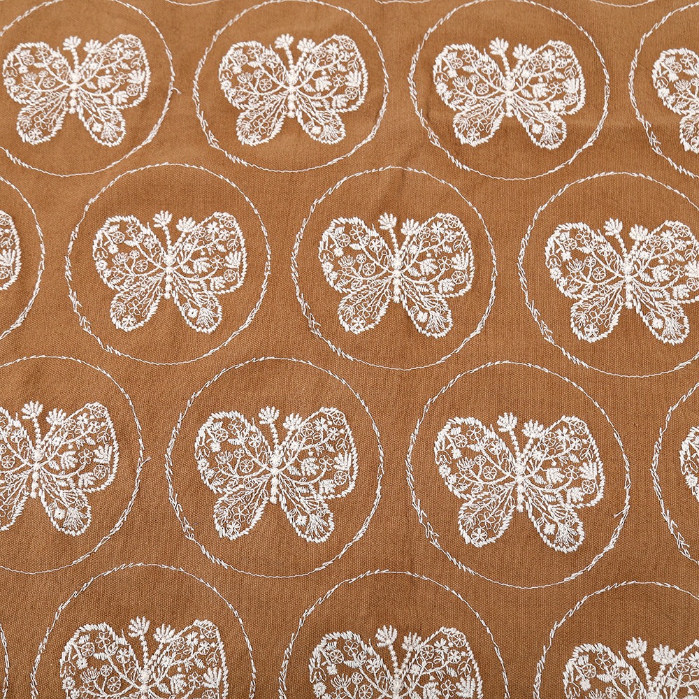 E20724-A コーヒー色（幅125cm、綿30％、麻70％）