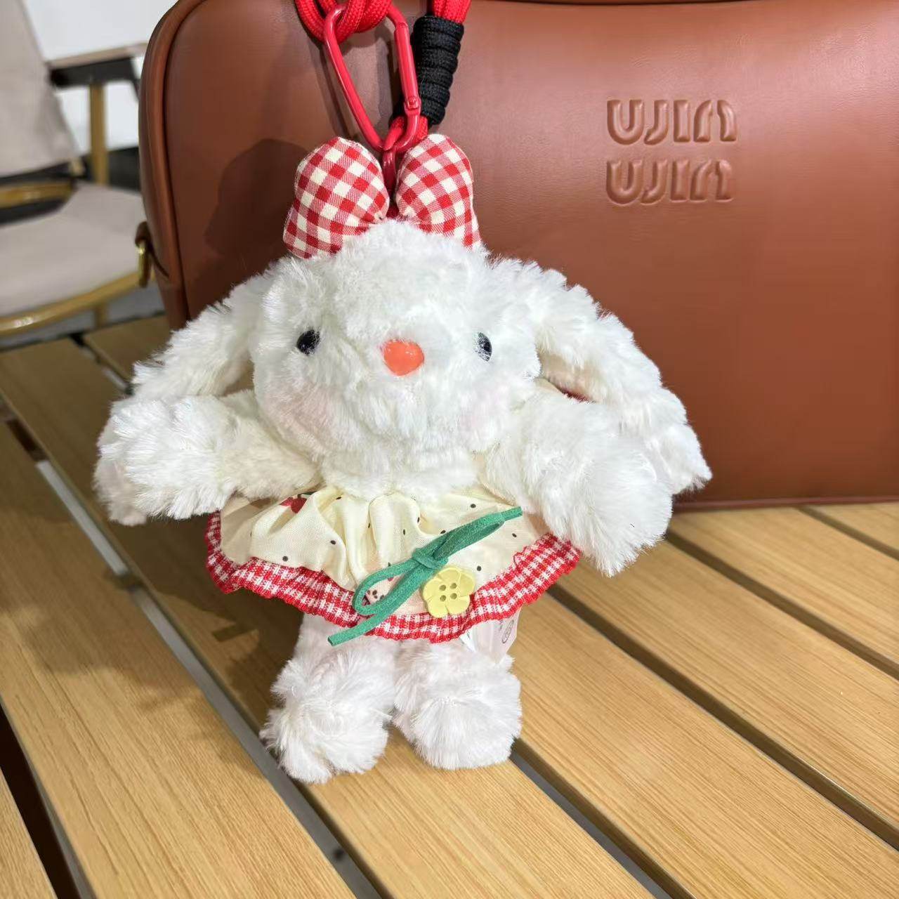 リボンレッドエッジフラワースカート・ハンドロープ風