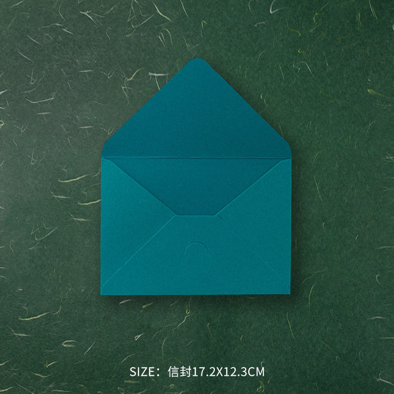 ピーコックブルー封筒x1