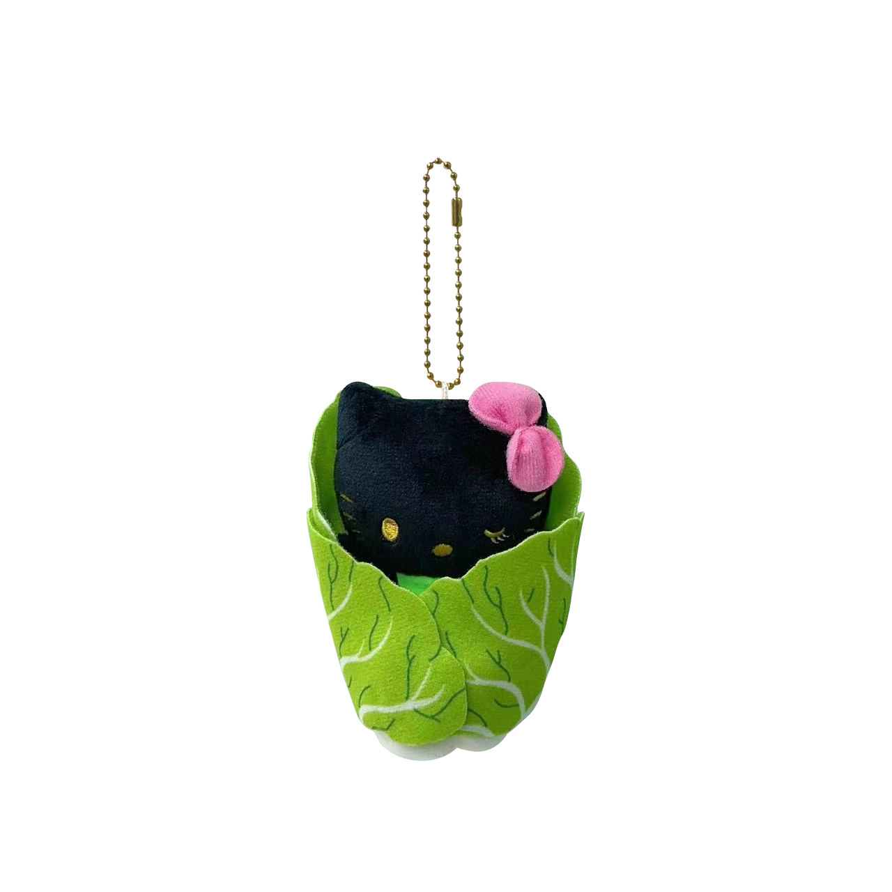 ピンクのリボン-黒猫