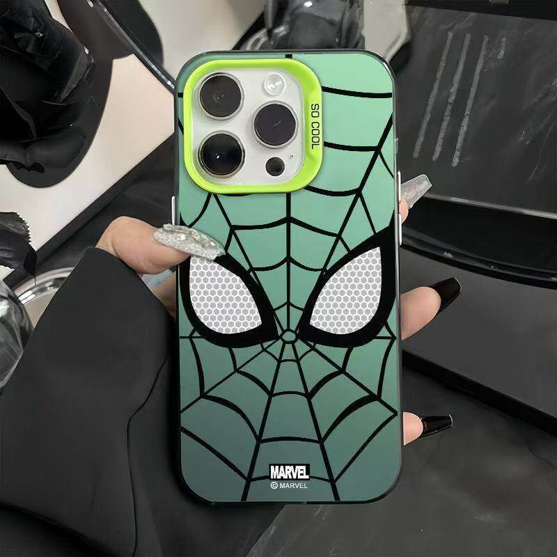 カラフルなシルバーシェル-グリーン-スパイダーマン TYU