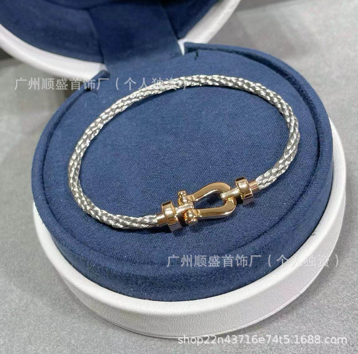 Sサイズ - スチールロープ - ローズゴールド - ダイヤモンドなし