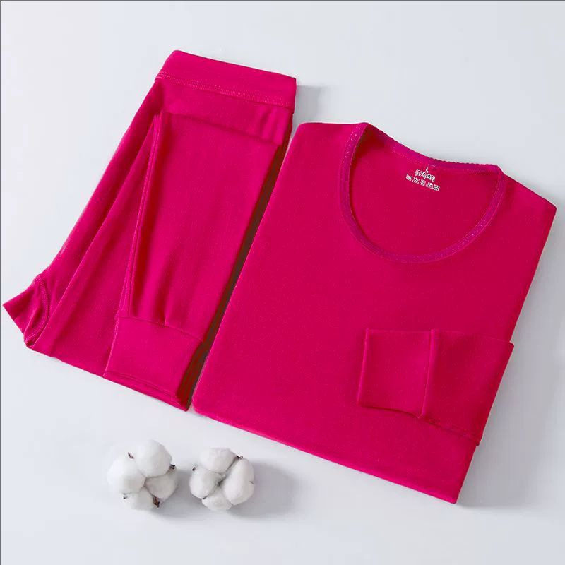 ラウンドネック ローズレッド レディースモデル