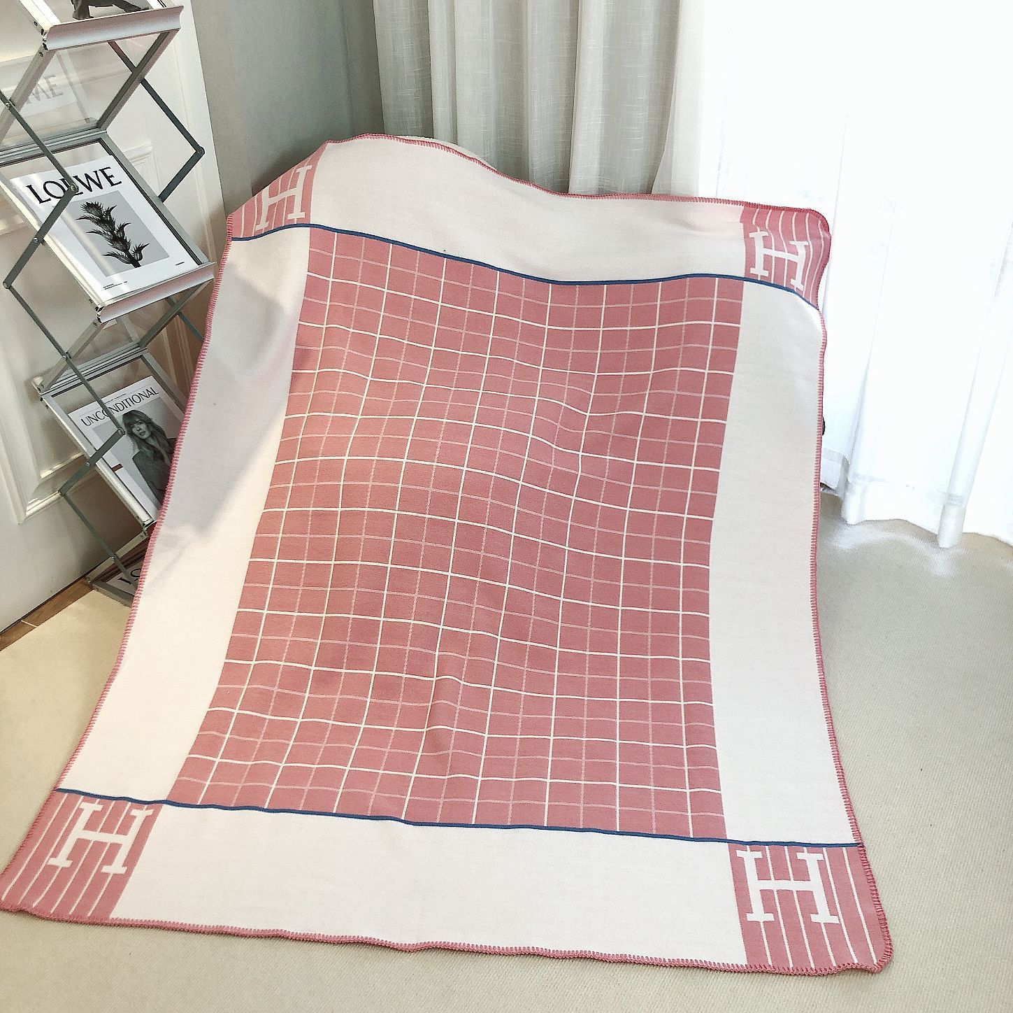 子供用チェック柄H ピンク