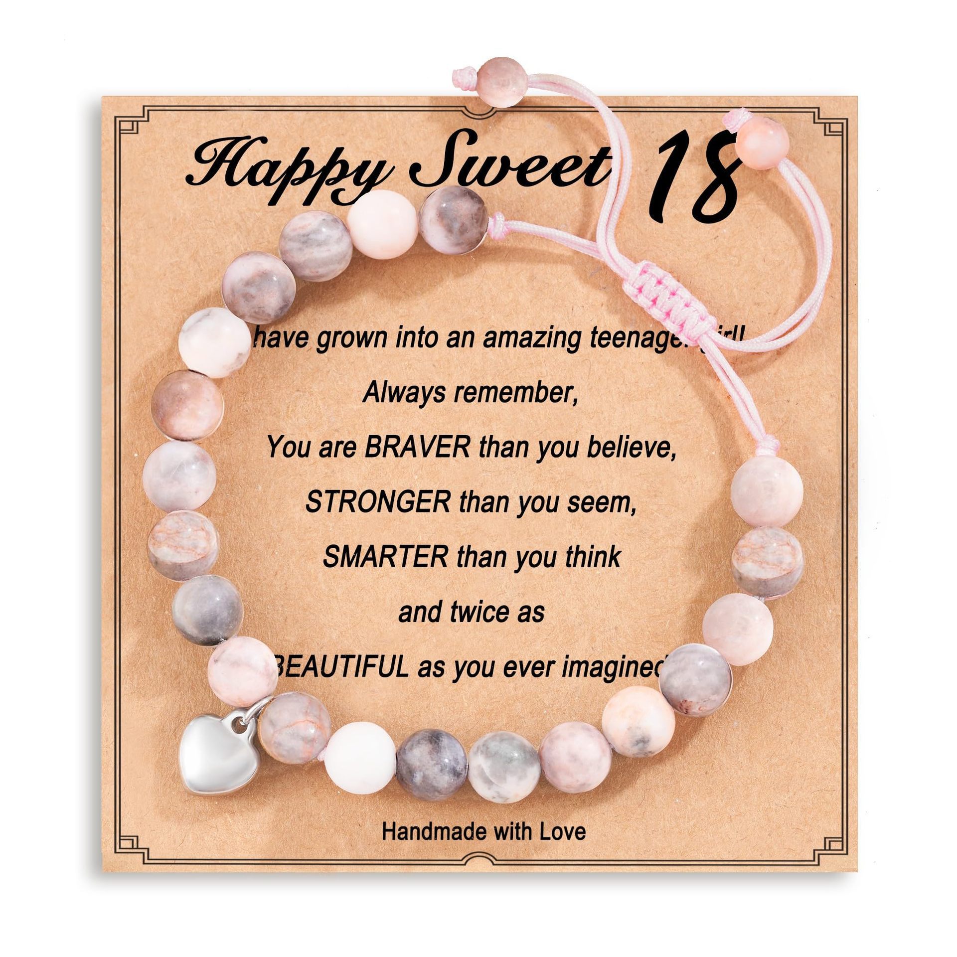 ピンクシマウマカード18Happy Sweet