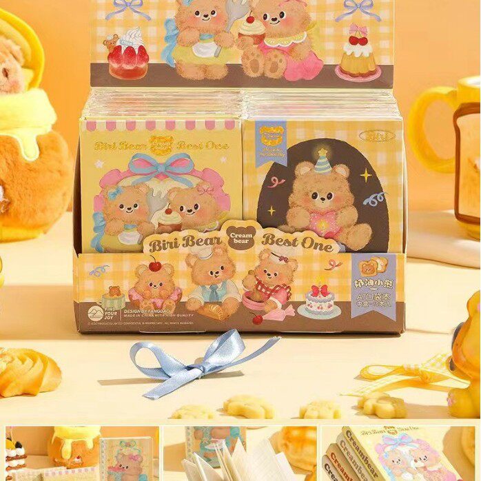 クリームベア(80冊混合写真、無料ディスプレイスタンド)