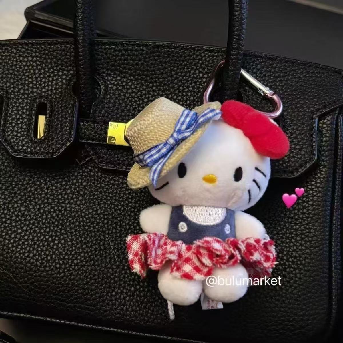 夏の麦わら帽子赤いスカート KT