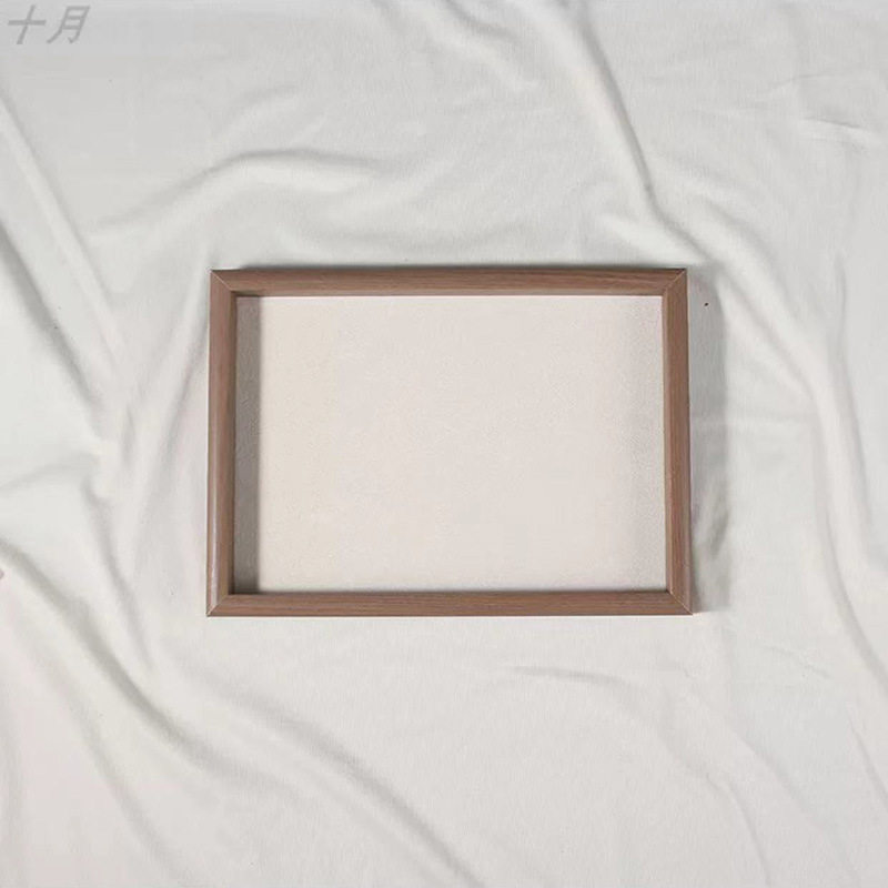 深い胡桃紋中号空盤20*24ベージュ