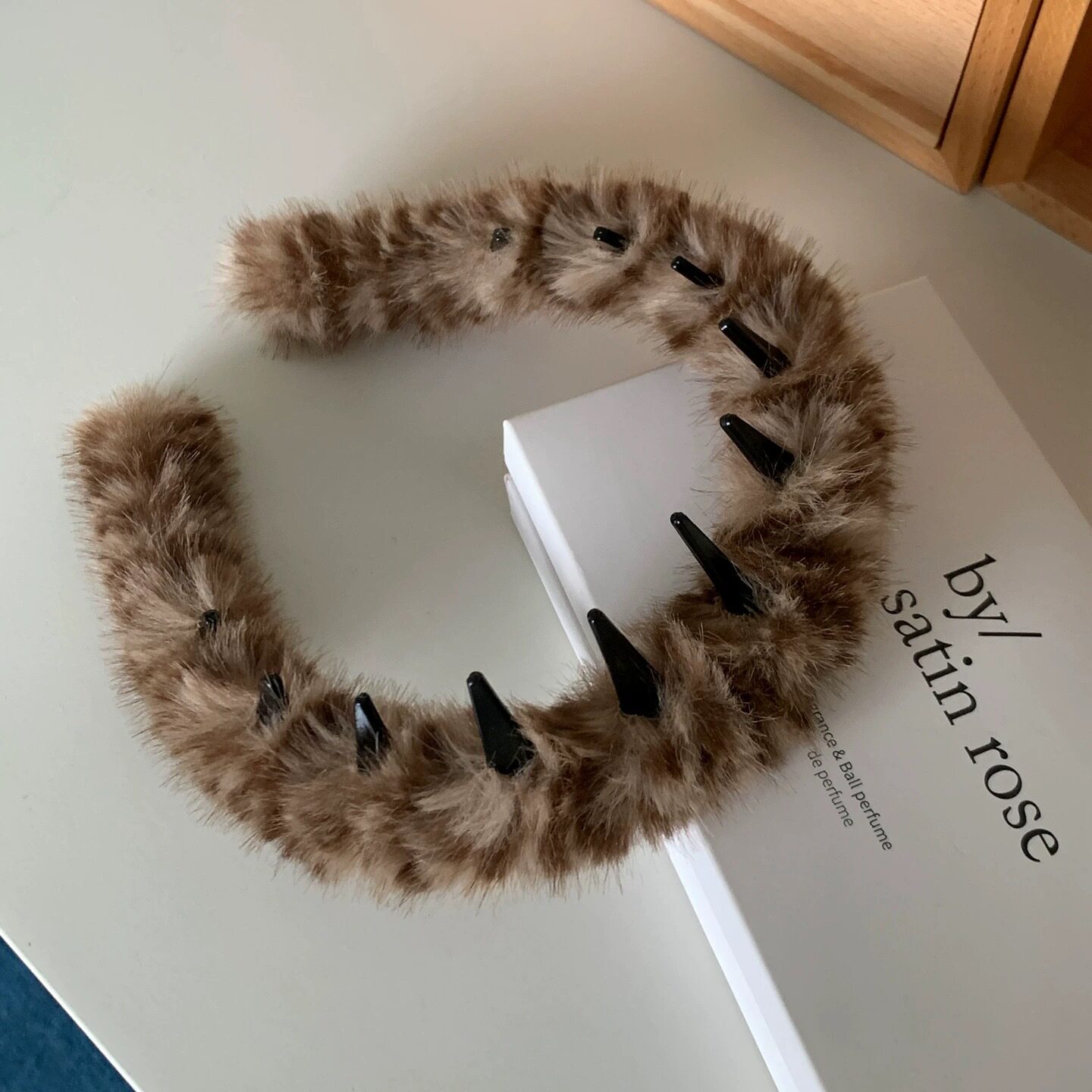 11 # ミカ グラデーション イミテーション ミンク プラッシュ ラップ テープ 歯付きヘッドバンド